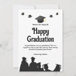 carte de voeux pour la remise des diplômes