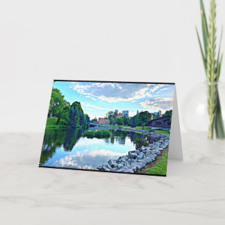 Carte de voeux pour la rivière Manitowoc paisible