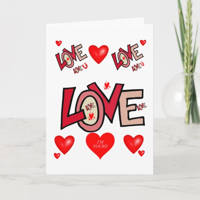 Carte de voeux pour la Saint-Valentin (Devant)