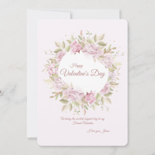 Carte de voeux pour la Saint-Valentin du Rose Wrea