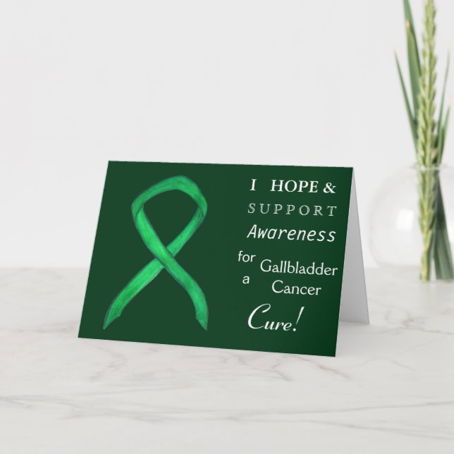 Carte de voeux pour la sensibilisation au cancer d (Devant)