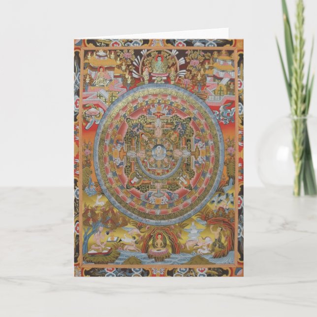 Carte de voeux pour la vie de Bouddha (Devant)