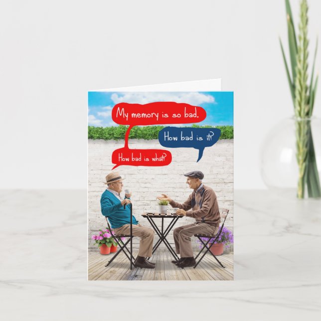 Carte de voeux pour l'anniversaire amusant - Homme (Devant)