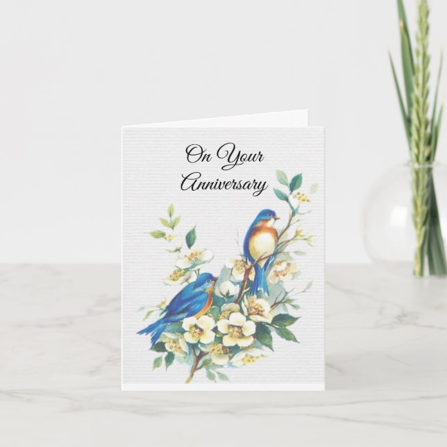 Carte de voeux pour l'anniversaire de Bluebirds (Devant)