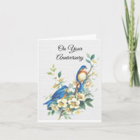 Carte de voeux pour l'anniversaire de Bluebirds