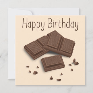Carte de voeux pour l'anniversaire de chocolat