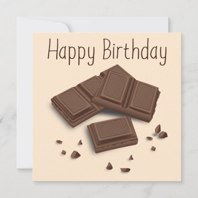 Carte de voeux pour l'anniversaire de chocolat (Devant)