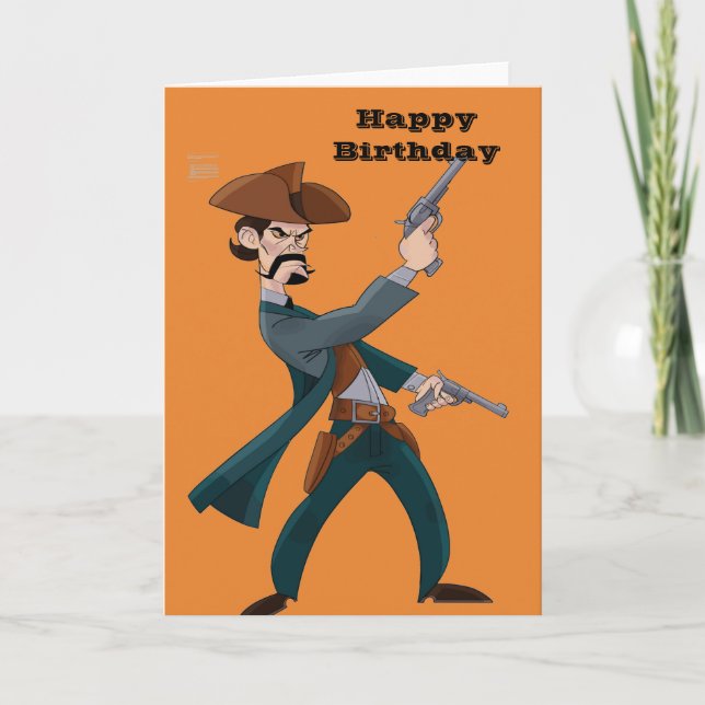 Carte de voeux pour l'anniversaire de Cowboy (Devant)