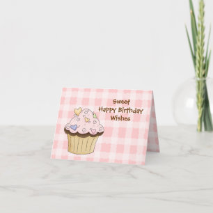 Carte de voeux pour l'anniversaire de Cupcake