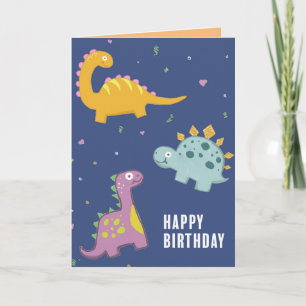 Carte de voeux pour l'anniversaire de Dinosaur
