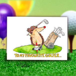 Carte de voeux pour l'anniversaire de Golfer