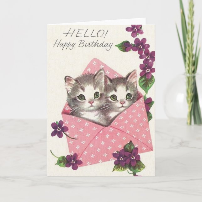 Carte de voeux pour l'anniversaire de Kittens vint (Devant)