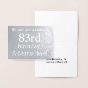 Carte de voeux pour l'anniversaire de la 83e Silve