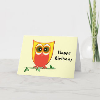 Carte de voeux pour l'anniversaire de la Chouette 