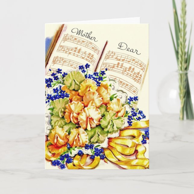 Carte de voeux pour l'anniversaire de la mère vint (Devant)