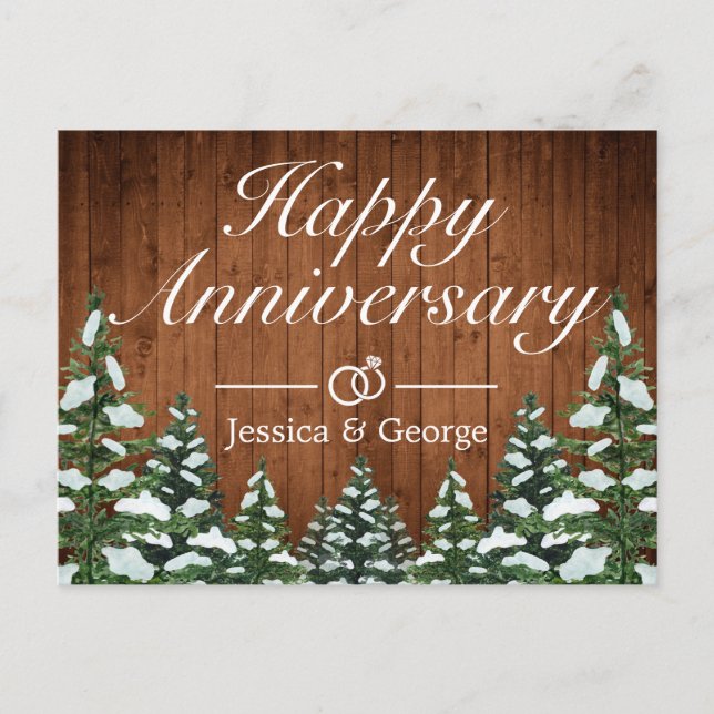 Carte de vœux pour l'anniversaire de mariage en fo (Devant)