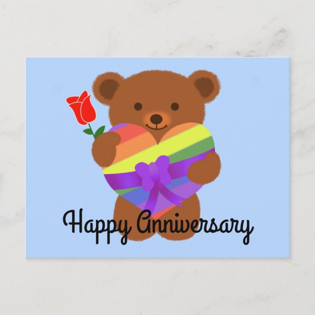Carte de vœux pour l'anniversaire de mariage Ourso (Devant)