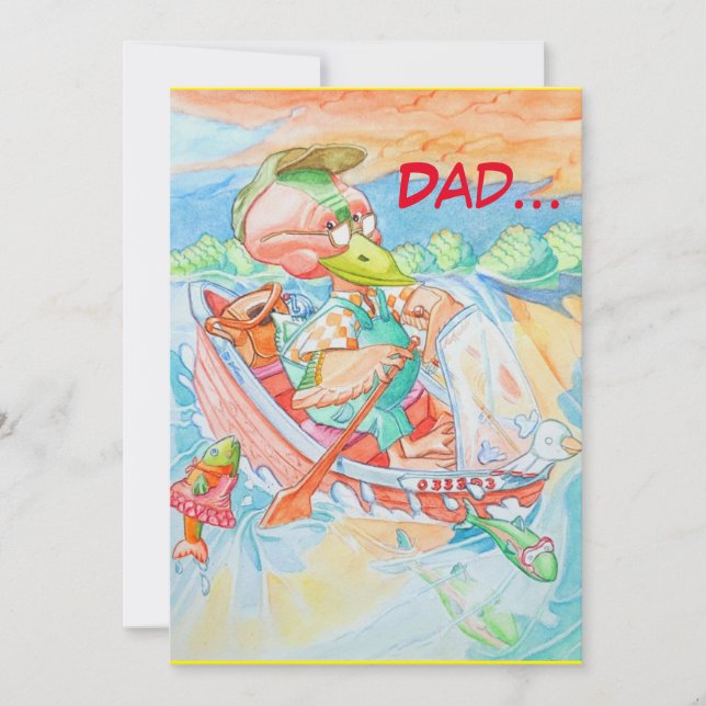 Carte de voeux pour l'anniversaire de papa.  (Devant)