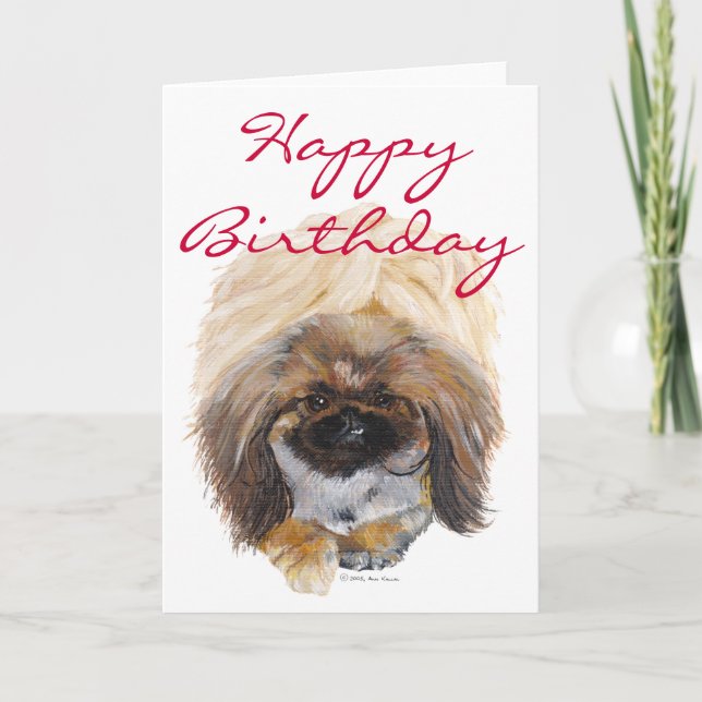 Carte de voeux pour l'anniversaire de Pékin (Devant)