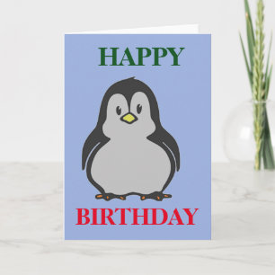 Carte de voeux pour l'anniversaire de Penguin