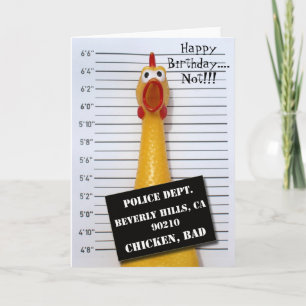 Carte de voeux pour l'anniversaire de poulet amusa