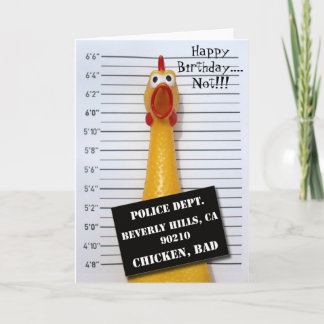 Carte de voeux pour l'anniversaire de poulet amusa