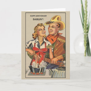 Carte de voeux pour l'anniversaire de Retro Cowboy