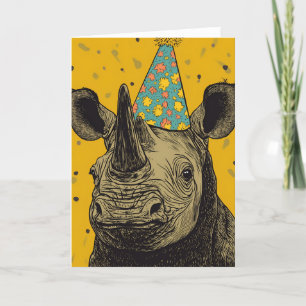 Carte de voeux pour l'anniversaire de Rhino