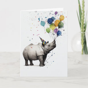 Carte de voeux pour l'anniversaire de Rhino
