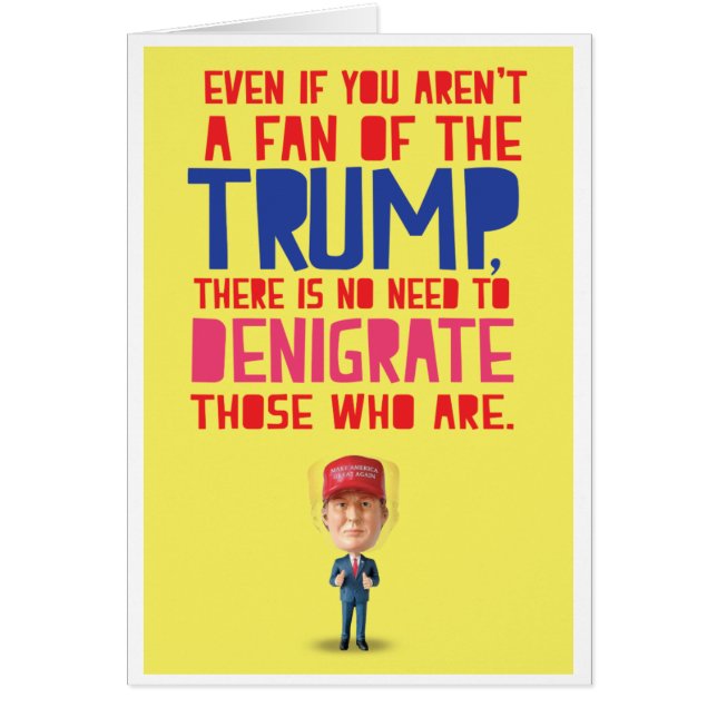 Carte de voeux pour l'anniversaire de Trump (Devant)