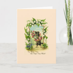 Carte de voeux pour l'anniversaire des chiots vint