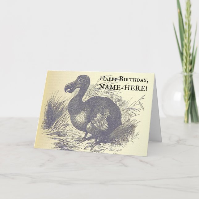 Carte de voeux pour l'anniversaire Dodo Birthday ( (Devant)