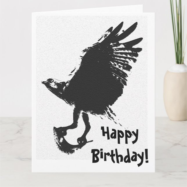 Carte de voeux pour l'anniversaire d'Osprey Bird & (Devant)