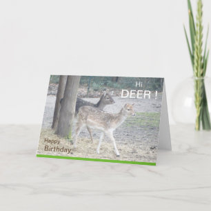 Carte de voeux pour l'anniversaire du Cerf en jach