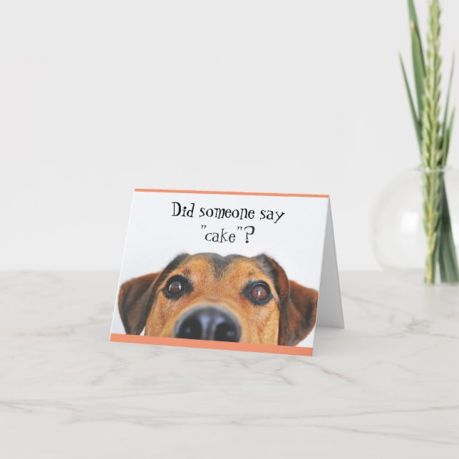 Carte de voeux pour l'anniversaire du chien mignon (Devant)
