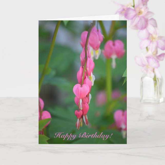 Carte de voeux pour l'anniversaire du coeur saigna (Orchidée)