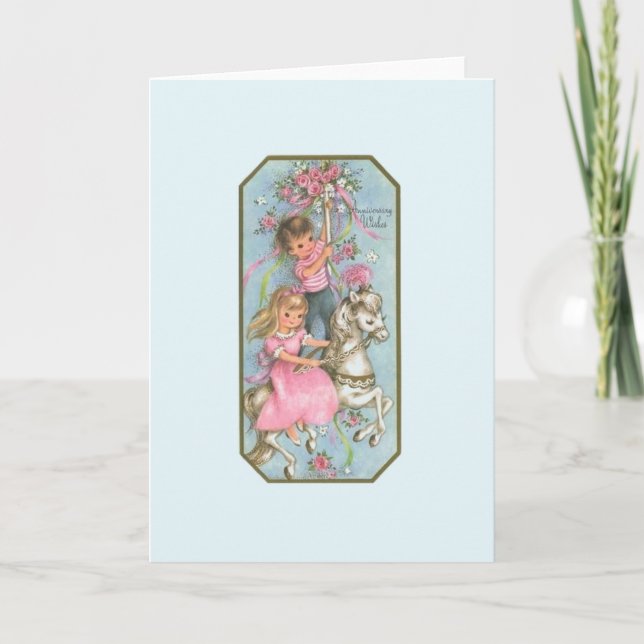 Carte de voeux pour l'anniversaire vintage (Devant)