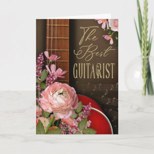 Carte de vœux pour l'appréciation des guitaristes 