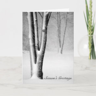 Carte de voeux pour l'arbre couvert de neige Blizz