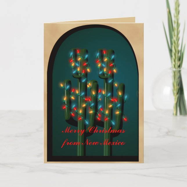 Carte de voeux pour l'Arbre de Cactus de Noël du N (Devant)