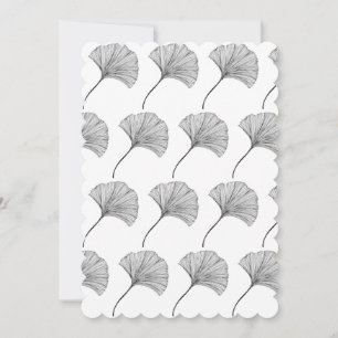 Carte de voeux pour l'art de la feuille de Ginkgo
