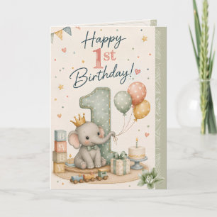 Carte de vœux pour le 1er anniversaire Premier a