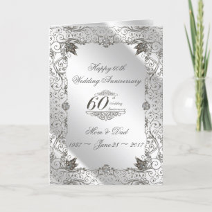 Carte de vœux pour le 60e anniversaire Flourish Di