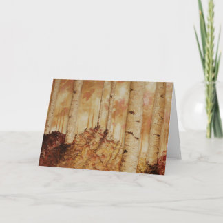 Carte de voeux pour le Birch d'automne par l'artis