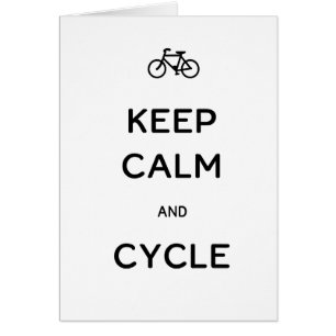 Carte de voeux pour le calme et le cycle