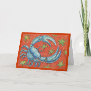 Carte de voeux pour le cancer du zodiac
