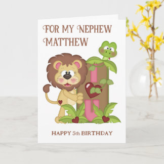Carte de vœux pour le cinquième anniversaire de mo