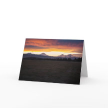 Carte de voeux pour le coucher de soleil trois soe