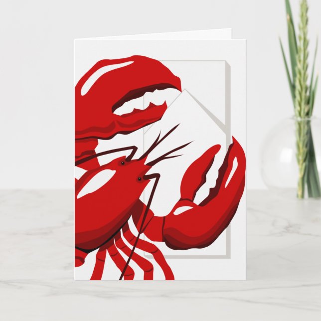 Carte de voeux pour le dîner de homard (Devant)