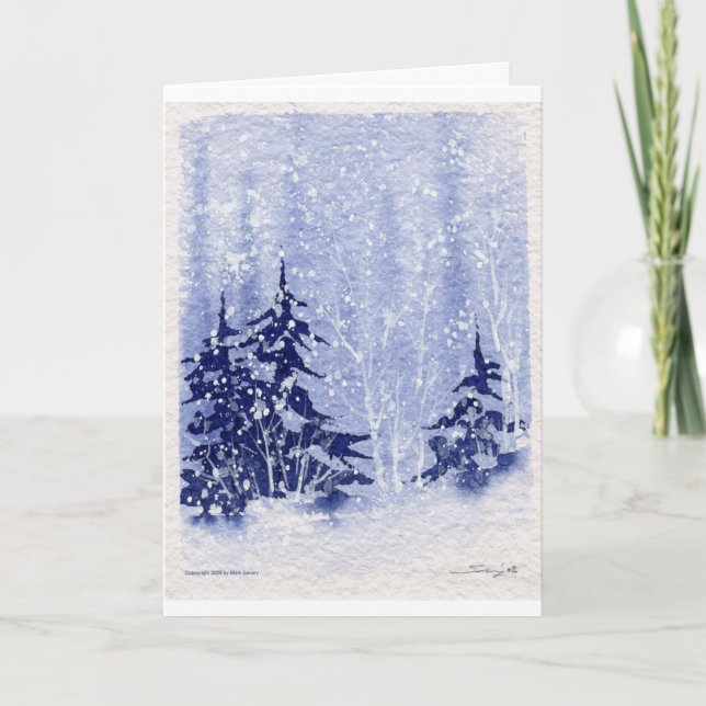 Carte de voeux pour le lac d'automne "HITER PINES" (Devant)